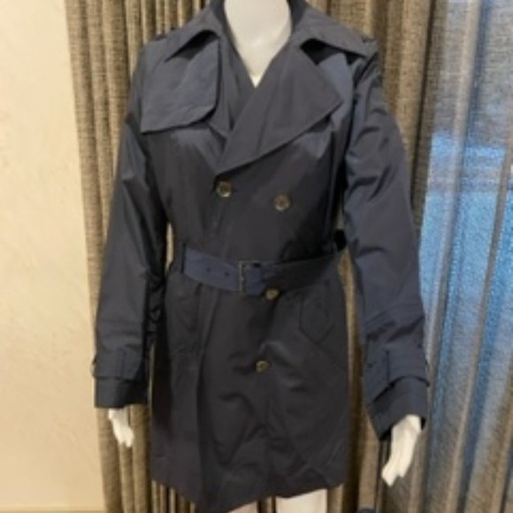Cole Haan NWT Trench Coat Medium in Ink - Picture 1 of 6